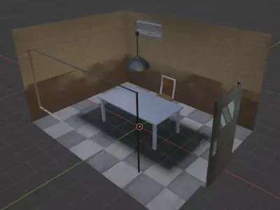 Interrogation Room Low-poly 3D model