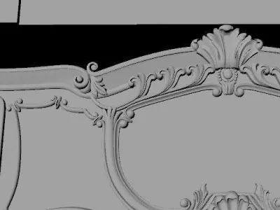 bed headboard and footboard 3D model
