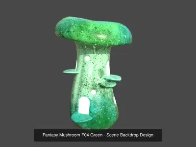 10 Fantasy Mushroom F Collection - Scene Backdrop Design 3D Model Pack
