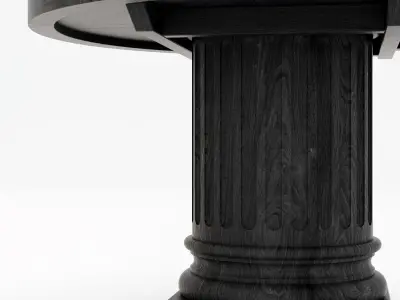 Restoration Hardware Architectural Column Salvaged Wood Table 3D model