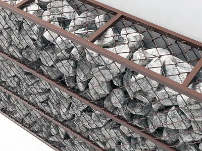 Gabion stone big 3D model