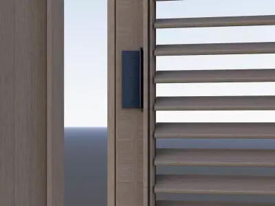 Interior folding shutter door -A4 3D model