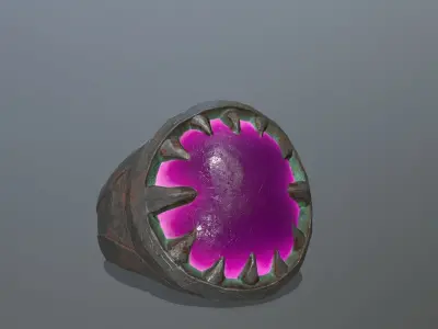 Skull Ring Low-poly 3D model