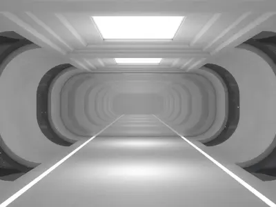 Sci Fi corridor 3D model 36
