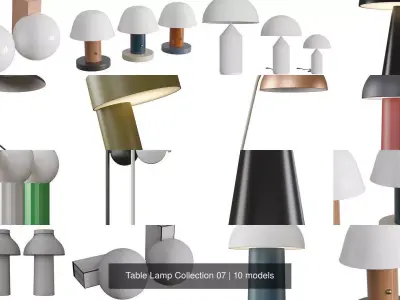 Table Lamp Collection 07 3D Model Pack