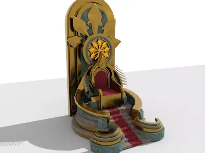 King Chair  Low-poly 3D model