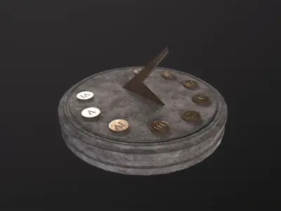 Sundial 3D Model Low-poly 3D model