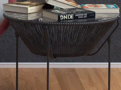 wall-panno floor lamp with wire cage 3D model