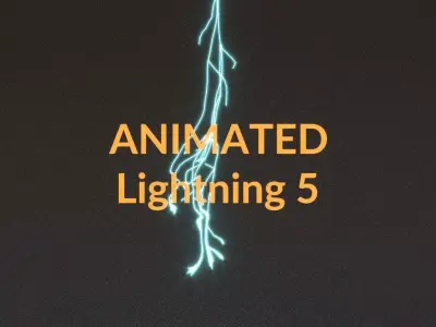 Animated Lightning v5 Low-poly 3D model