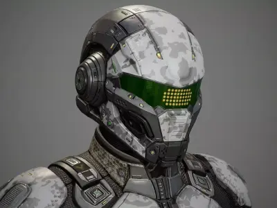 Sci-Fi Clothing Pack 01 and 03 Mega Bundle Low-poly 3D model