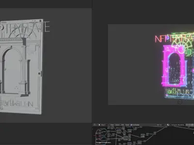 Collectible Holographic Flash Card - NFT Template 3D model