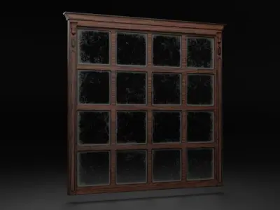 Old dusty Window VR  AR  low-poly 3d model Free low-poly 3D model