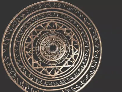 Babylonian Wall design 1 3D model