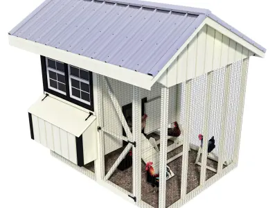 Hen hause for 10-12 chickens 3D model