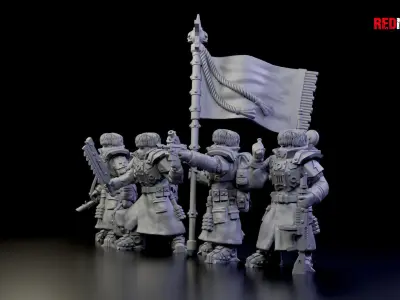 Ice Warriors - Command Squad of the Imperial Force 3D print model