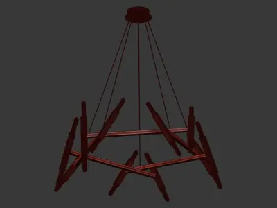 Le Pentagon Chandelier Jonathan Browning 3D model