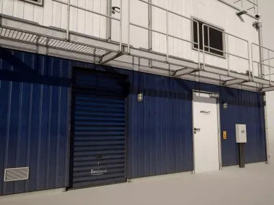  Industrial Building Low-poly 3D model