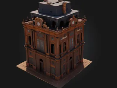 Miniature Victorian Building Model 3D model