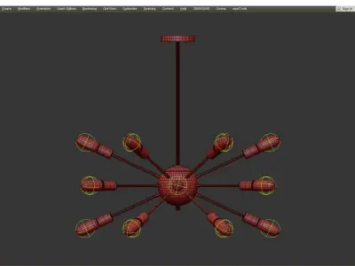 Nova 18 Light Sputnik Chandelier Low-poly 3D model