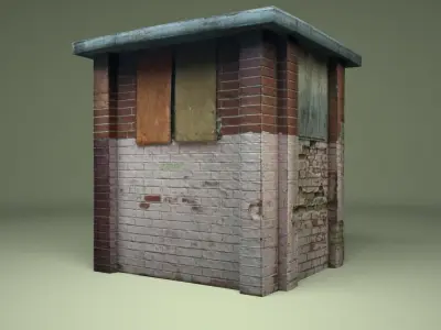 Construction old box Free low-poly 3D model