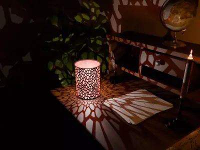 Caged Flames Wax Warmer Free low-poly 3D model