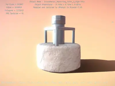 Groundwater Measure Pipe High-Poly Version 3  3D model