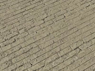 Painted Plaster Over Brick PBR Texture Texture