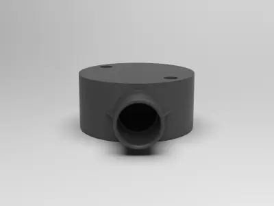 20mm-1-way-Junction-Box plastic pipe 3D print model