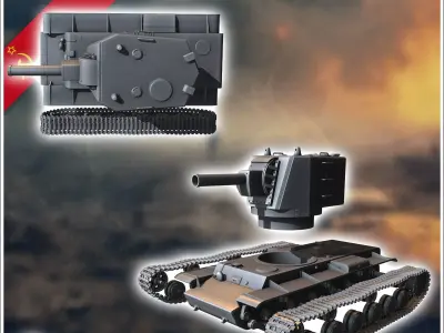 KV-2 M1939 - Soviet army WW2 Second World East front Ostfront RP 3D print model