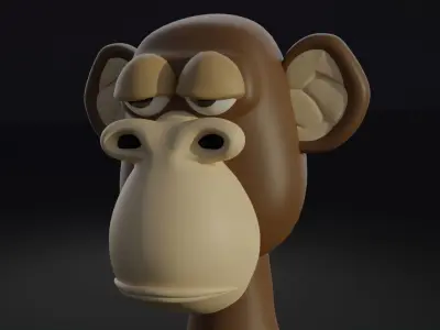 NFT Ape Low-poly 3D model