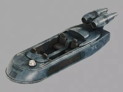 Droid Taxi Speeder - Star Wars Low-poly 3D model