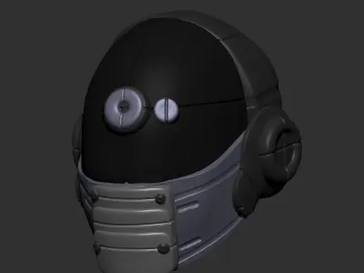 High quality scifi helmet high poly sculpt 3d printable 3D model get