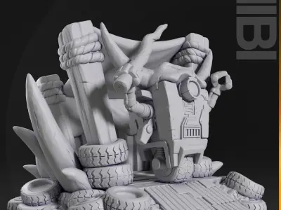 Chibi Scrabblet 3D print model