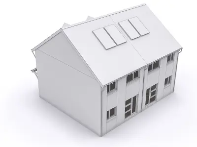 Townhouse 08 Low-poly 3D model purchase