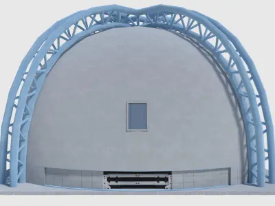 Medical Research Science Building - Game Ready Low-poly 3D model