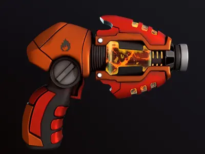 Sci-Fi Gun - Fire 3D model
