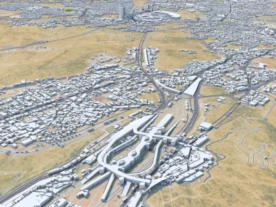 Mecca Downtown Saudi Arabia Low-poly 3D model