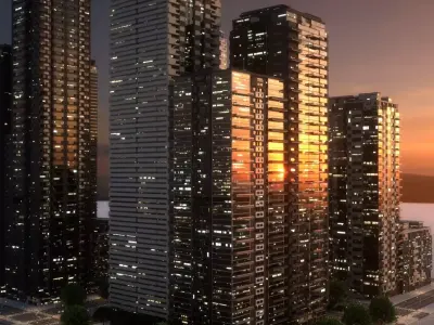 City Block Type B13 3D model