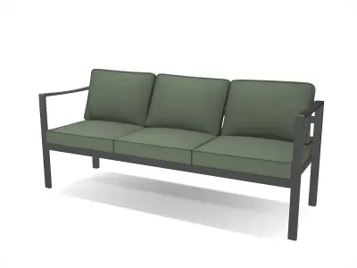 out bench sling fabric 004 Low-poly 3D model