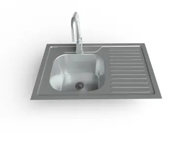 Kitchen Sink02 Low-poly 3D model