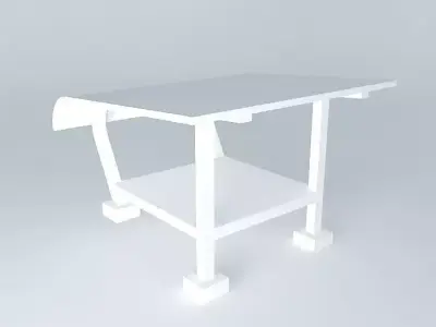 Booth table 3D model