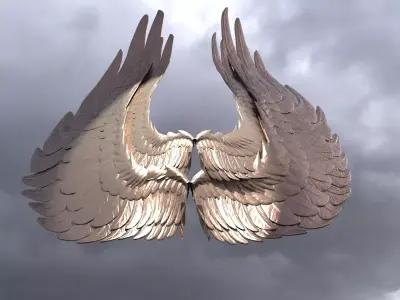 Egyptian Goddess wings 5 3D model
