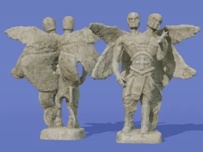 Angel Avatar Idol Statue Low-poly 3D model