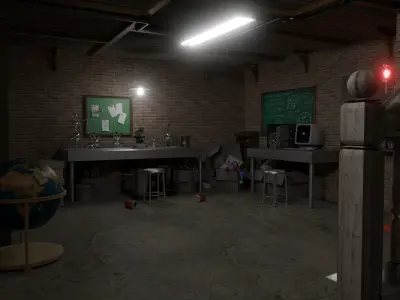 Basement laboratory 3D model