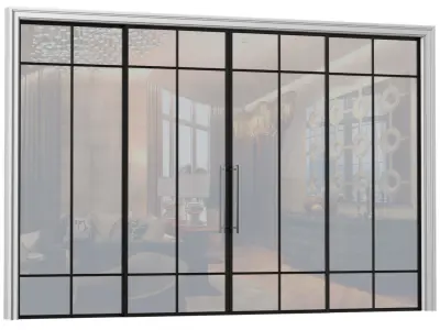 Interior sliding Doors in Loft style 3D model