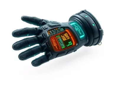 SciFi Futuristic Tactical Smart Glove Low-poly 3D model