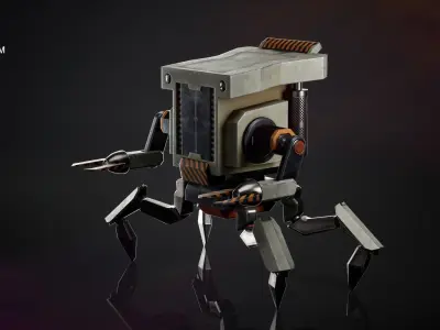 Drone Mechanic Low-poly 3D model