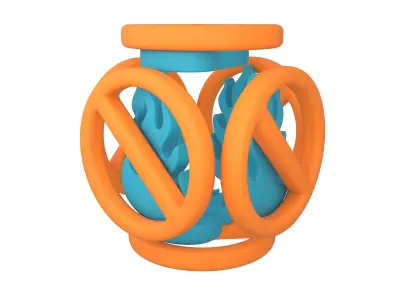 No Fire Icon V2 010 Low-poly 3D model