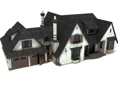 English Style Family House 3d Model 3D model