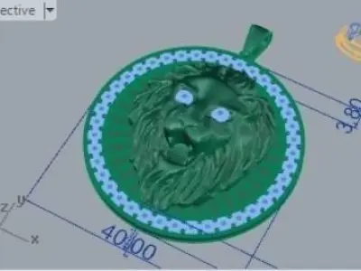 Lion Pendant 315 3D print model